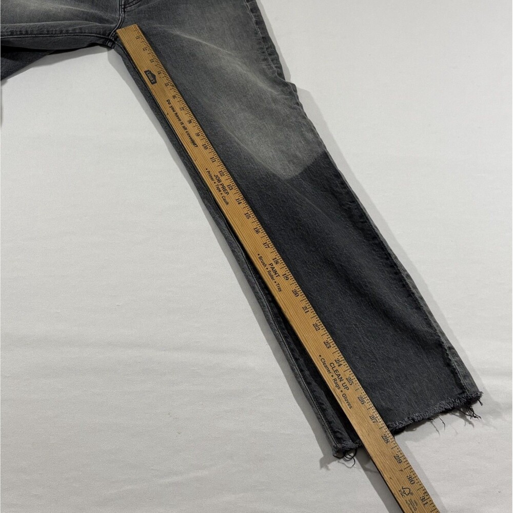 Mother The Rambler Ankle Fray Straight Jeans Hitting Pavement HR Wide Leg Sz 26 - Picture 8 of 16
